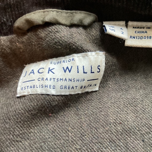 Jack Wills Sage Green Brown Collar Snaps And Zip Pockets Women Jacket  Coat Sz 2 - Picture 15 of 15